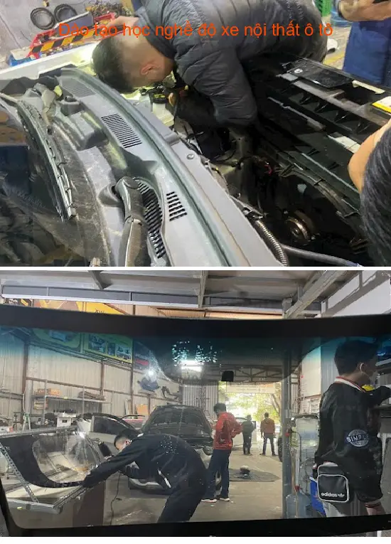 Vocational training in car interior customization.
