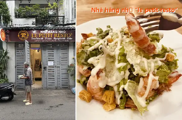 The small restaurant “le petit resto”