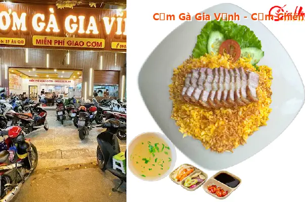 Gia Vinh Chicken Rice - Delicious Crispy Fried Rice - Au Co Street, Lien Chieu District